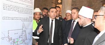   وزير الأوقاف ومحافظ بني سويف يتفقدان تطوير مسجد وضريح السيدة حورية