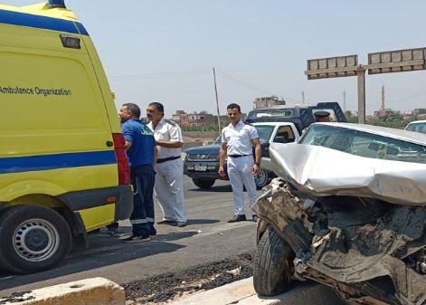 7 مصابين في حادث تصادم بالمنوفية