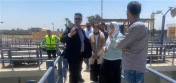   فودة يتابع أعمال رفع الكفاءة بمحطة مياه قليوب المرشحة بكوم أشفين 