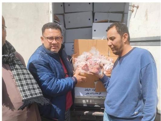 تضامن الغربية تستلم 4 أطنان لحوم بلدي من صكوك الإطعام لتوزيعها على الأسر الأولى بالرعاية