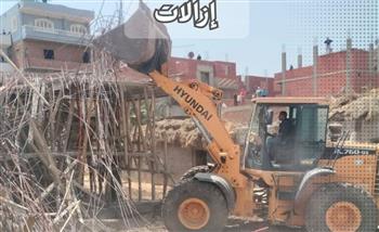   استمرار تنفيذ الحملات اليومية لإزالة تعديات البناء بالشرقية