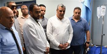 قيادات أسوان تزور مصابي حريق محطة وقود