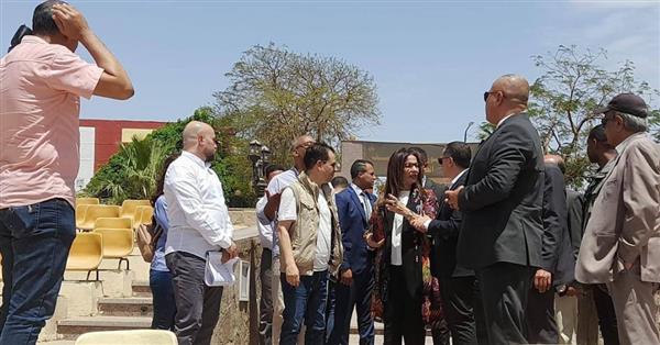 وزيرة الثقافة ومحافظ أسوان يتفقدان المواقع الثقافية بالمحافظة
