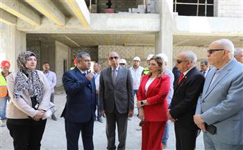   محافظ المنيا يتفقد الأعمال الإنشائية لـ مستشفى جامعة دراية