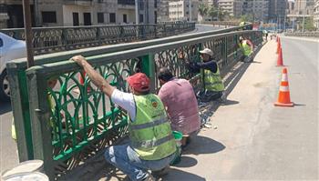   محافظ الجيزة يتابع صيانة الكوبري المعدني وتركيب أسوار جديدة