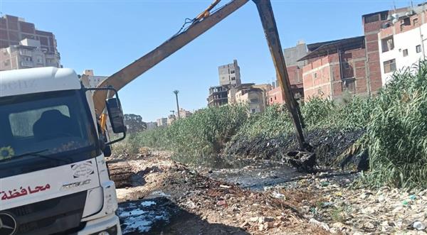 محافظ الدقهلية يوجه بتطهير مصرف أرض العنب