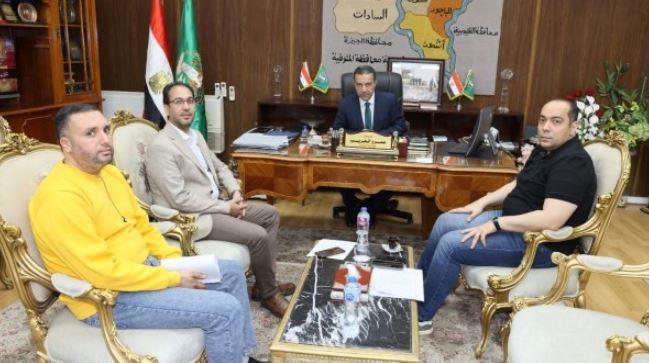 محافظ المنوفية يلتقي رئيس جهاز مياه الشرب الجديد