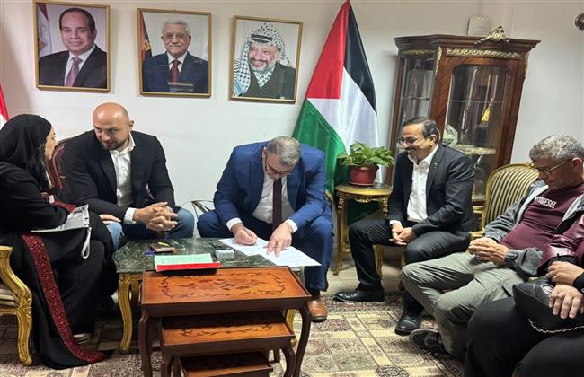 قنصلية فلسطين بالاسكندرية تشهد عقد قران البطل الفلسطيني جعفر ابو حنانة