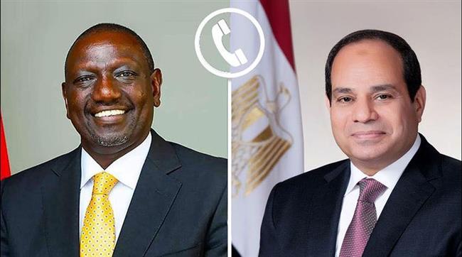 الرئيس السيسي يبحث مع نظيره الكيني الأوضاع فى السودان وملف مياه النيل