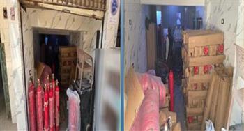 ضبط مدير مصنع غير مرخص لتقليد طفايات الحريق بالقليوبية
