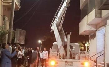   تصدعات بعقار في شمال المنيا بسبب أعمال حفر.. والمحافظة: لا انهيار