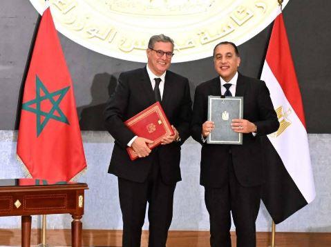 مصر والمغرب يوقعان على سلسلة اتفاقيات لتعزيز التعاون الثنائي في عدد من المجالات الحيوية