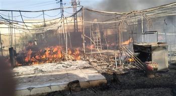   المنيا .. إخماد حريق في كافيه بدائري سمالوط