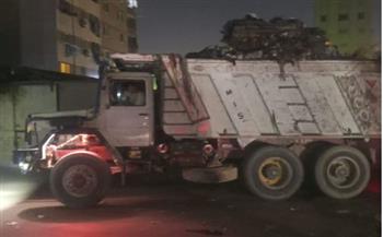   محافظة الجيزة ترفع 650 طن مخلفات من حي المنيرة الغربية