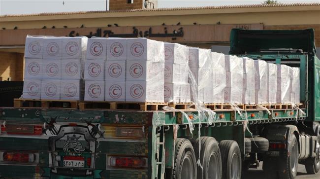 الهلال الأحمر المصري يواصل دعم غزة بقوافل ومساعدات ضخمة.. صور
