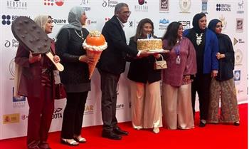   متدربو ورشة التروكاج على ريد كاربت ختام مهرجان الإسكندرية للفيلم القصير