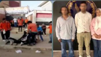   ضبط شقيقين وسيدة لاعتدائهم بالضرب على طالب في القاهرة
