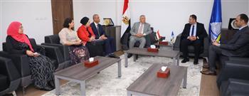 محافظ دمياط يستقبل السفير الطايفى ووفد صندوق مكتبات مصر العامة