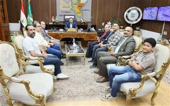 محافظ المنوفية يستقبل وفد الكنيسة الإنجيلية لتقديم التهنئة بعيد الأضحي المبارك