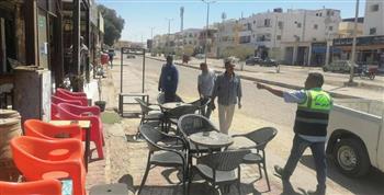   حملة لرفع الاشغالات و المخالفات بمدينة مرسى علم 