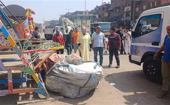   حي غرب شبرا الخيمة يلاحق الإشغالات والنباشين