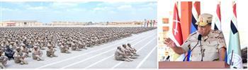 وزير الدفاع يتفقد إحدى وحدات التدريب الأساسى بالقوات المسلحة 