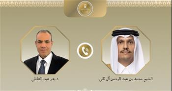 وزير الخارجية يبحث مع نظيره القطري جهود خفض التصعيد الإقليمي