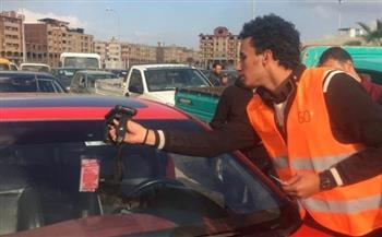 تحرير 877 مخالفة عدم تركيب الملصق الإلكتروني خلال 24 ساعة