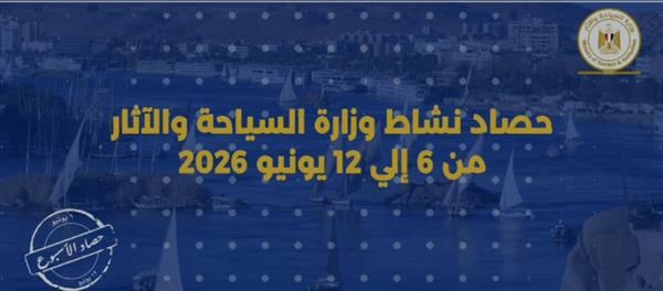 حصاد نشاط وزارة السياحة والآثار في أسبوع من 6 إلى 12 يونيو 2026