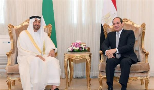 السيسي وبن زايد يرحبان باتفاق أمريكا وإيران وإعادة فتح مضيق هرمز