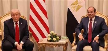   الرئيس السيسى يشيد بجهود ترامب فى التوصل لاتفاق مع إيران