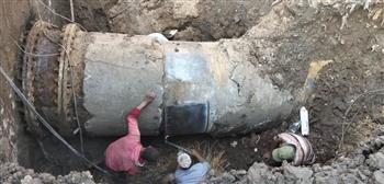  كفرالشيخ تعالج عطل خط مياه رئيسي بسيدي سالم
