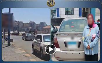 ضبط سيارة مخالفة تسير عكس الاتجاه بالمنتزه