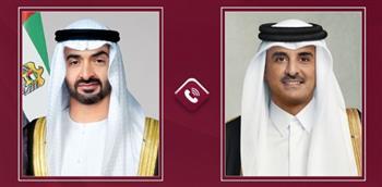 أمير قطر يبحث هاتفيا مع رئيس الإمارات العلاقات الأخوية الوثيقة