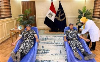 مديرية أمن الفيوم تنظم حملة للتبرع بالدم للمرضى.. صور