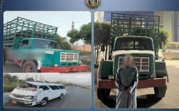 الداخلية تكشف ملابسات حادث ميكروباص ببني سويف