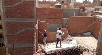 إزالة 3 حالات بناء مخالف بالمنصورة