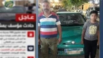   ضبط طفل لقيادته سيارة والده والاصطدام بصغير وإصابته بحدائق أكتوبر 