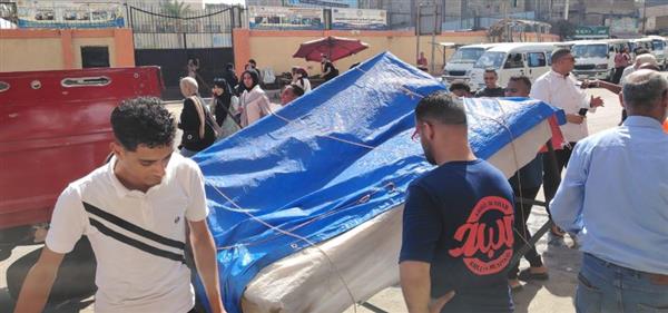 حملة مكبرة لإزالة الإشغالات والتعديات بكوبري الساعة بنطاق حى المنتزه أول وشرق