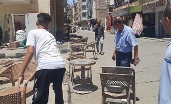 حي جنوب الغردقة يرفع 10 مخالفات إشغال بمنطقة الباشا
