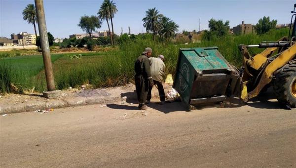 تكثيف حملات النظافة وإيقاف حالتي بناء مخالف بمدينة الأقصر