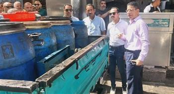 ضبط سيارة محملة بزيوت غير صالحة للاستهلاك الآدمي بالمنيا
