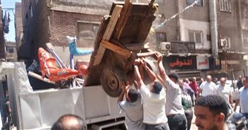   الجيزة تواصل حملاتها لتحرير الشوارع من الإشغالات وأعمال الفرز