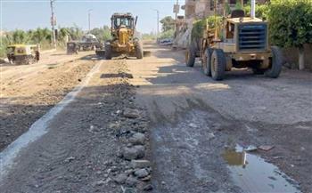 محافظ كفرالشيخ يتابع أعمال رفع كفاءة الطرق في مطوبس