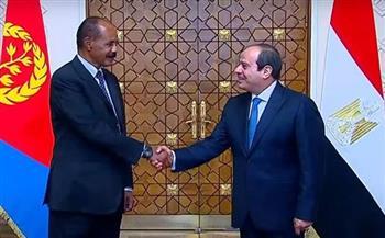 الرئيس السيسي ونظيره الإريتري يبحثان التعاون القائم بين البلدين