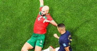 مبابي يفك شفرة الدفاع المغربي ويمنح فرنسا التقدم بهدف رائع