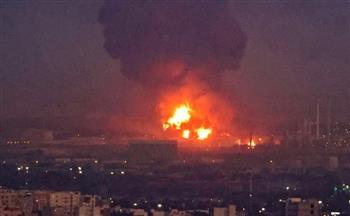 حريق في مصفاة تكرير وبتروكيماويات غربي إيران