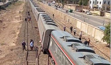 إصابة 14 شخصًا إثر خروج عربة قطار عن القضبان بمحطة محلة روح في طنطا