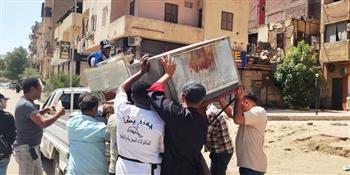 أسوان ترفع إشغالات الشارع الجديد وتعيد الانضباط