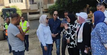   ريان تتابع ميدانيًا أعمال رصف شارع المستشفى المركزي بالقناطر الخيرية